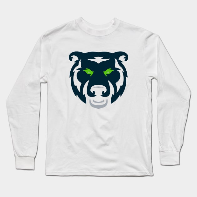 Seahawks Matt Milde Bear Long Sleeve T-Shirt by Mattmilde